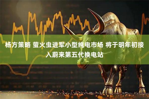 杨方策略 萤火虫进军小型纯电市场 将于明年初接入蔚来第五代换电站